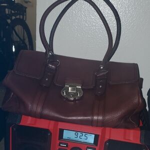 Etienne Aigner Dark Brown Leather Satchel